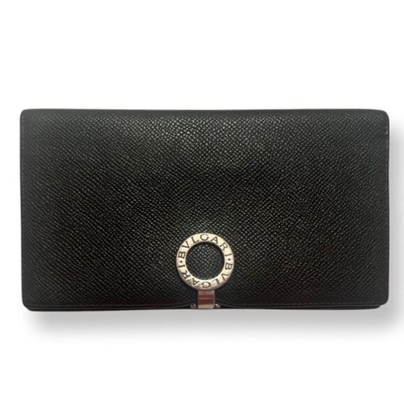 Bvlgari Black Leather Long Wallet - Picture 1 of 6